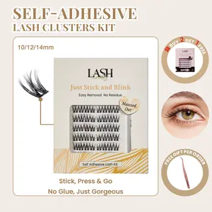Lashterally Maxxed Out Self-adhesive Lash Clusters Kit No Glue Needed Easy Apply & Removal Cluster Lashes Extension Pre Mapped Lash Clusteres Eyelashes Flawless Makeup Cosmetic