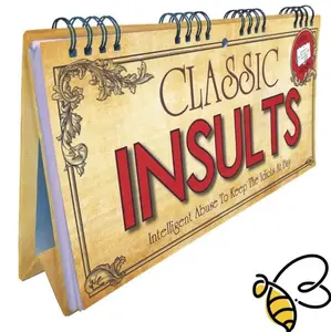 CLASSIC INSULTS Desk Spiral Flip Book - Funny Office Message Table Signs