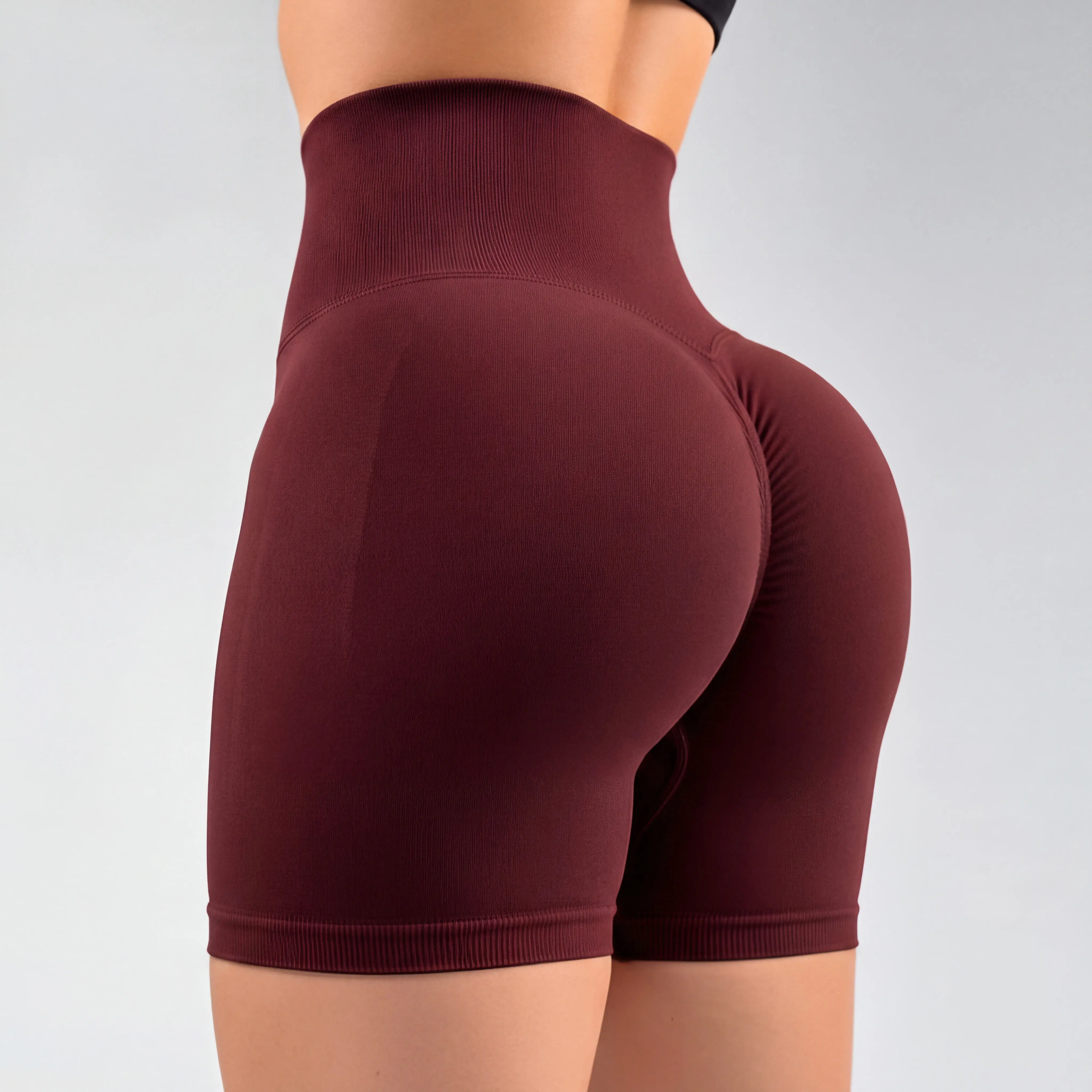 GF fit Fitness Shorts for Women, High-Waisted Seamless Design with Tummy Control & Booty Lift, Quick-Dry Squat Proof Nylon for Running & Gym, Compressive Shorts, Booty Shorts