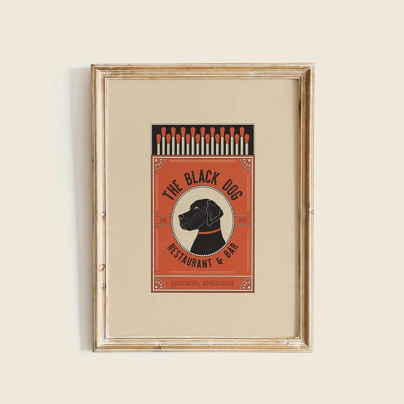 #Swiftiies The Black Dog Art Poster, Bar Cart Poster, Illustrated Poster, Home Decor