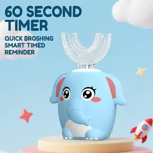 Kids U Shaped Electric Toothbrush, Sonic Toothbrush Kids with 5 Modes,360-Degree Cleaning IPX7 Waterproof Design