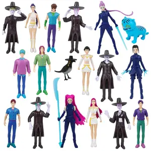 18/12 Piece Cartoon Character Desktop Decoration Set, Witch Hunter Theme Dolls, Game Peripheral Model Figures, Anime Action Figure, PVC Action Figures, Christmas Halloween Unique Gift