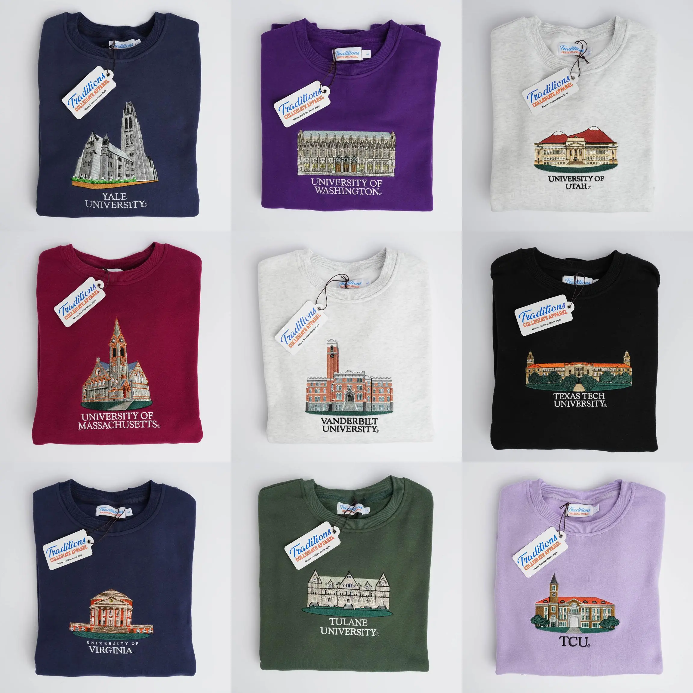 Embroidered College Crewneck | SCHOOLS T-Z