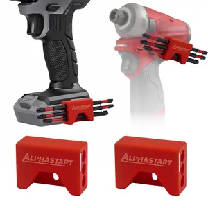 Alphastart Magnetic 1/4-Inch Hex Bit Holder with 6 Bits Storage, Compatible with Milwaukee M18/M12, DeWalt 20V/12V, Makita, Bosch & More