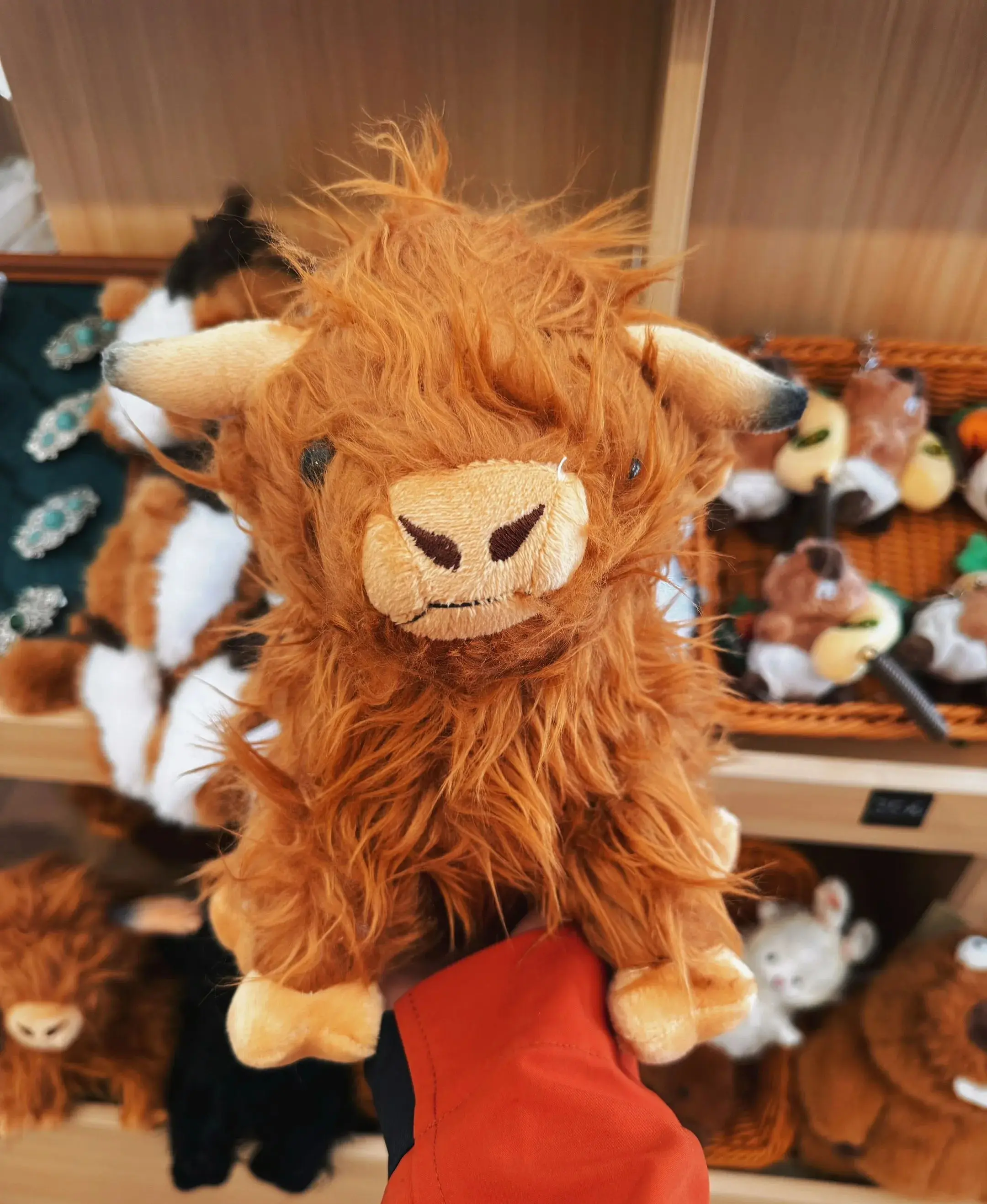 Brown Highland Cow Stuffed Animal Plush Toy 11", Cute Weighted Highland Cow Plushie, Realistic Longhorn Cow Stuffed Animal Gift for Kids, Girls, Boys, Adults – Birthday Christmas Highland Cow Gifts & Room Decor