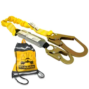 KwikSafety BOA 6' Single-Leg Safety Lanyard with Shock Absorber Fall Protection Device ANSI OSHA- Model No.: KS7701
