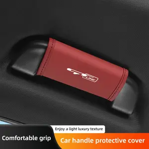 2Pcs Car Roof Handle Protective Cover Pull Gloves Interior Accessories For KIA GT LINE K2 Sportage Stinger Sorento Ceed soul sorento VENGA KX5 K3 K4 K5