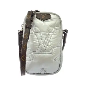 Pre-owned Louis Vuitton Nylon Shoulder Bags LV Pillow Monogram Recycled Metallic Phone Pouch Shoulder Bag