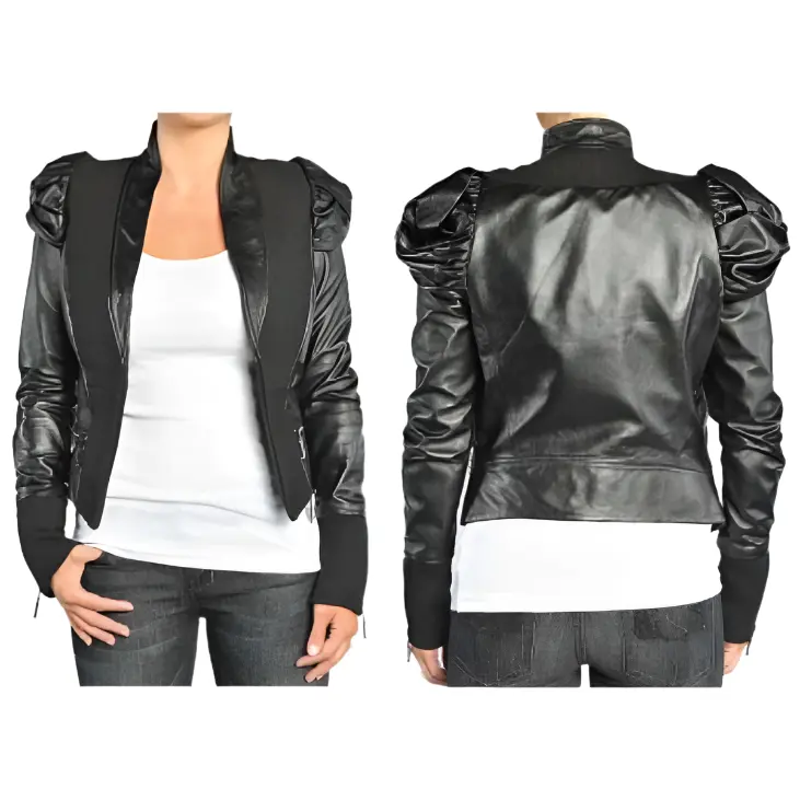 Affliction Women's Micah 11OW434 Fitted 100% Leather Moto Jacket, a Basic Casual Outerwear Coat for Women