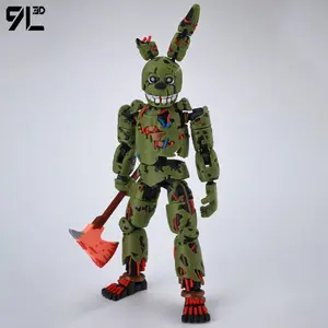 Printed FNAF Freddy Fazbear's Pizza Springtrap Toys Action Figures Anime Model Lucky13 Dummy13 Titan13 Ornaments Gifts