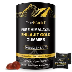 ONEBTANICL Shilajit Gummies for Men & Women - Shilajit Gold Gummies Rich in Ashwagandha, Gokshura with 85+ Minerals, Authentic Flavor