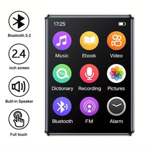 2.4" Touch Screen Mp3 Mp4 Player Sport Edition, Lossless Music Player with Fm Radio & 8gb Memory Card, Portable Digital Media Player with Clear Touch Display, Mini Pocket Audio Device for Sports Running Workout Daily Leisure Entertainment