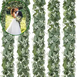 Wedding Party Decorative Vine, Artificial Eucalyptus Vine, Fake Vine for Home Decoration, Perfect for Weddings and Parties