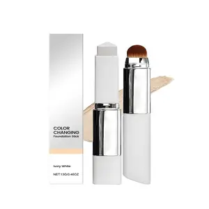 Portable Double Headed Foundation Makeup Stick Moisturizing Light White Liquid Foundation Convenient Personalized Color Changing Concealer Stick 13G Ivory White