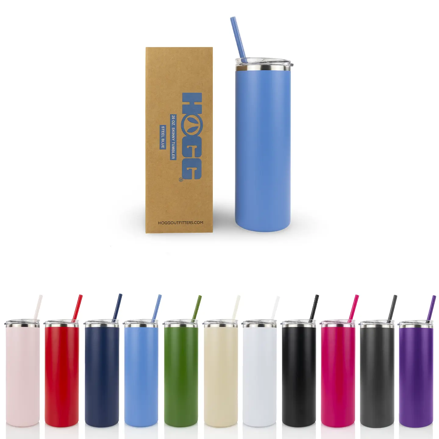20oz Powder Coated Skinny Tumbler
