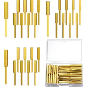 30 count  Chainsaw Sharpener Stone Bit High Hardness Chainsaw Sharpening Titanium Plated Wheels Grinding Tool for Electric Chain   Stone, 5/32, 3/16, 7/32 Inches ()