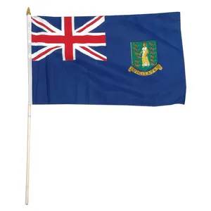 British Virgin Islands 12in x 18in Stick Flag