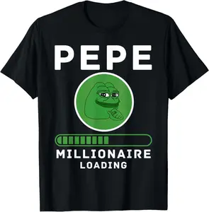 Pepe Millionaire Loading Crypto Meme Shitcoin T-Shirt