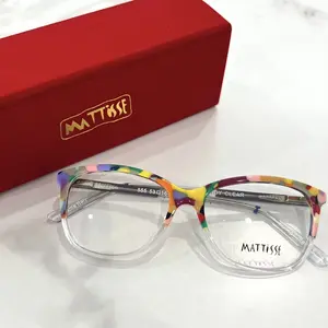 MATTISSE Hand Painted Made in Italy Eyewear Unisex Vibrant Design Clear Frame Artisanal Touch Perfect for Any Occasion