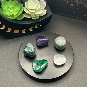 Crystal Intention Kit - 5 Crystals for Manifestation, Love, Protection, Calming, Strength, Intuition, Witchcraft, Altar Tools Ornaments