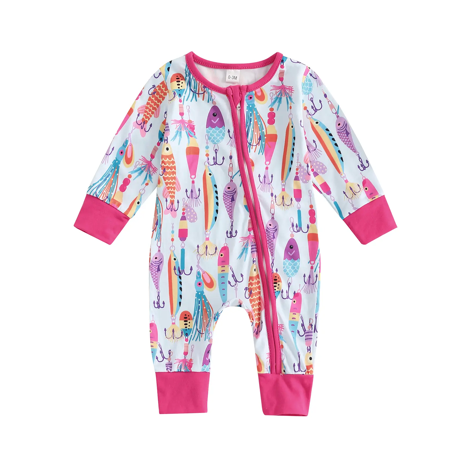 Infant Baby Boy Girl Fishing Outfit Long Sleeve Romper Onesie Jumpsuit Newborn Coming Home Fall Clothes