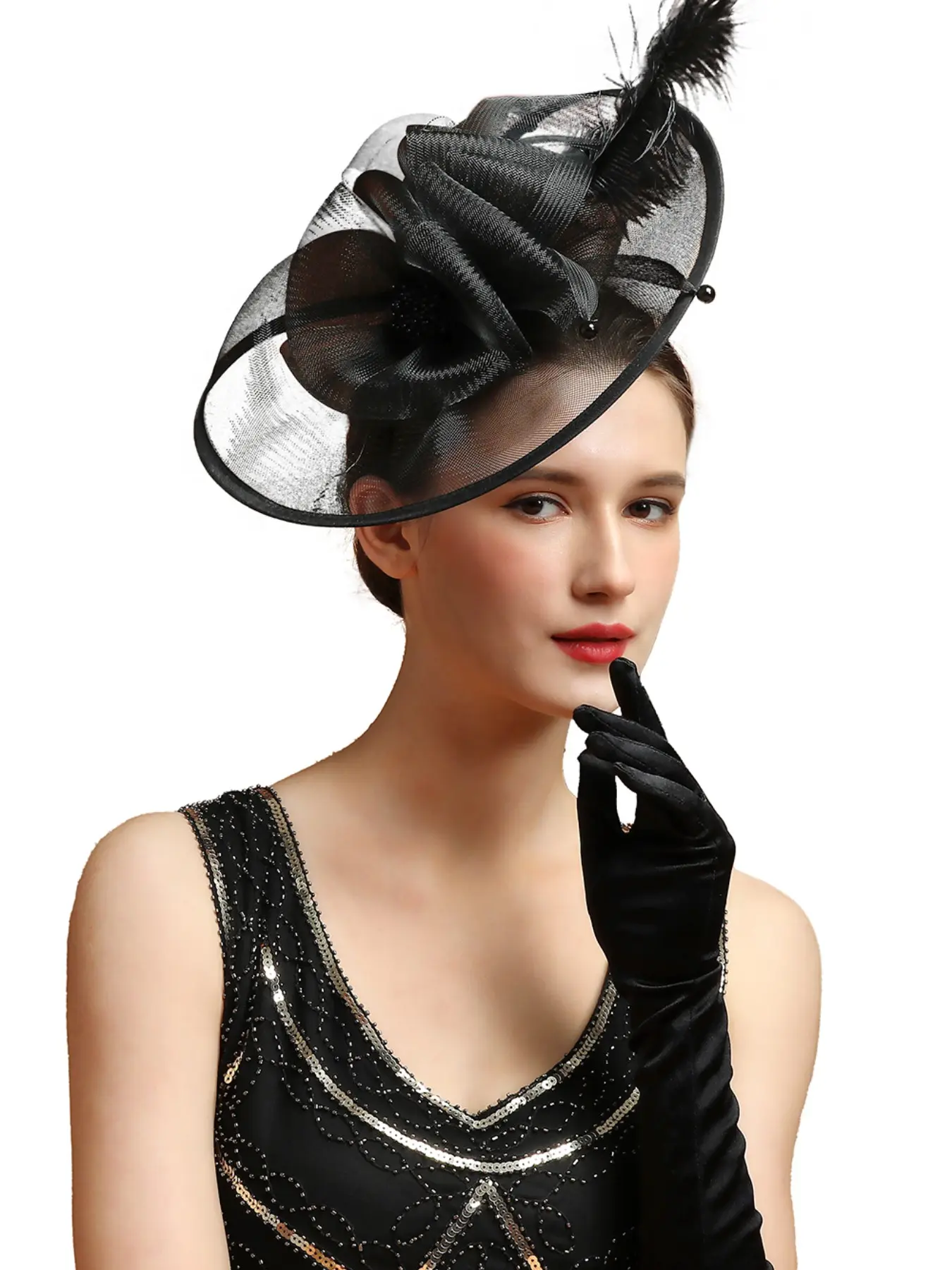 1PC Fascinators Hats for Women Costume Headpiece Kentucky Pillbox Headband Hair Clip for Tea Party,Derby Hat for Horse Rase Day Halloween and Christmas gifts Zigzag Headband Elastic Fashion Headbands Holiday Headbands Chic headbands