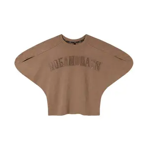 Women's Oversized Batwing Sleeve Top with Rhinestone Letter Lettering | Casual Crewneck Pullover