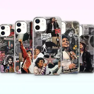 MJ Phone Case Vintage Pop King Compatible with iPhone 11, 12, 13, 14, 15, 16, 17 & Samsung S22 S23 S24 S25 S26 – check our available sizes