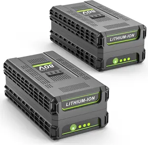 2 Packs 80V 3.5Ah  Replace for Greenworks 80V  GBA80400 GBA80250 GBA80200, 3500mAh High Capacity, Fit for Greenworks 80 Volt Power Tools PW80L420 TL80L00 LMB407