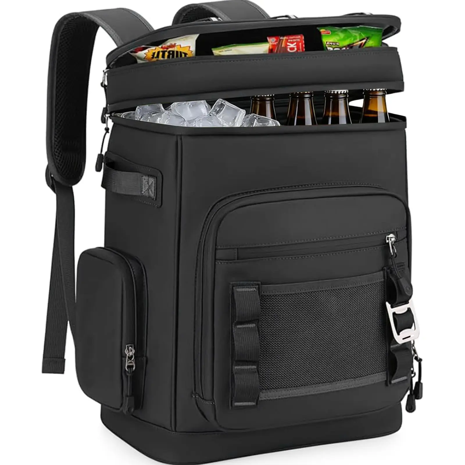 Insulated Cooler Backpack, 30L Waterproof Oxford Fabric Leakproof 48-Can Storage Bag for Camping, Beach (Suitable for Men-Women)