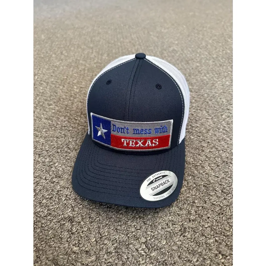 Texas Hat Don't Mess With Texas SnapBack Mesh Cap Custom Handcrafted to Order in Florida