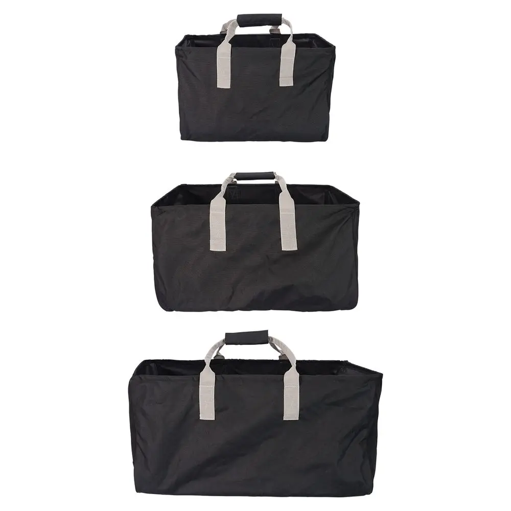 Collapsible Utility Tote Set of 3, Durable 600D Polyester Bags with Rigid Frame for Equestrian Gear, Tack, and Hay Storage, Storage Tote
