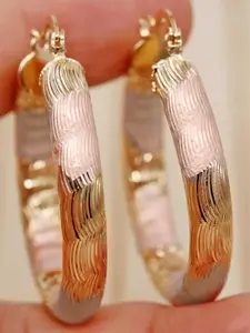 1 Pair Pretty Hoop Earrings For Women For Wedding Anniversary Engagement Party Fashionable Jewelry Valentine's Day Gift