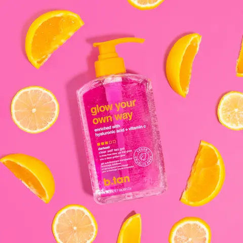 b.tan Vegan & Cruel-Free Smooth Sunless Tanning Gel for Adults - Transfer-Resistant, Ultra-Quick Bronze, No Fake Smell, Hyaluronic Acid + Vitamin C, Rinse-Free, Coconut-Infused, Hydrating Self-Care Product with Hydration Support