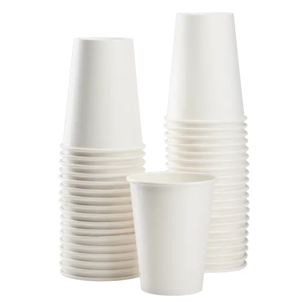 12oz Eco-Friendly Paper Hot Cups (90mm), White - 1,000 pcs