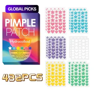 Star & Heart Shaped Pimple Patch, 432pcs/box Hydrocolloid Acne Cover Patch, Acne Patches, Skin Care Product for Women & Men