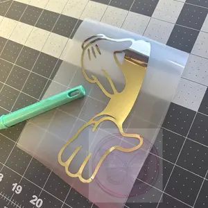 Mickey Hands Decal - Premium High Performance Vinyl 4x6 Indoor & Outdoor Use 46 Color Options Durable Waterproof Easy Peel Stick Application