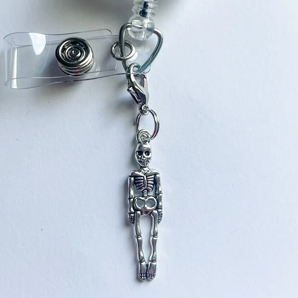 Skeleton Hand Badge Reel Charm - Personalized ER Radiologist Lanyard Charm with Unique Design, No Badge Reel Included