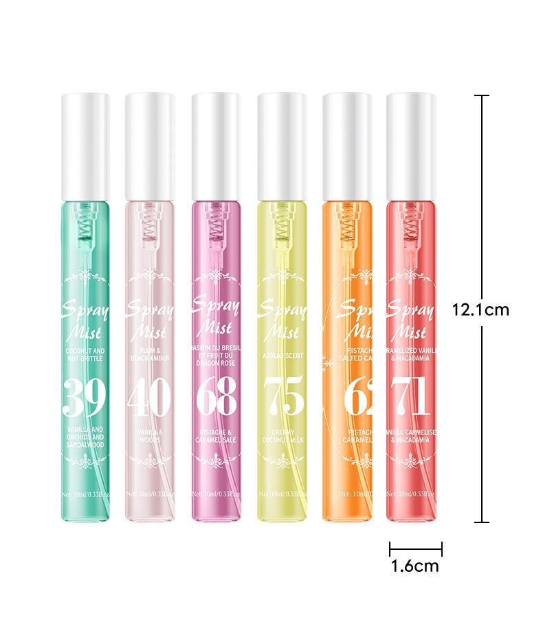 Women's 10-Piece Alcohol-Free Summer Brazilian Romantic Multi-Vial Fragrance Set, Featuring Vanilla, Caramel, Amber, Fruit Scents, Ideal Gift for Women, Multi-Vial Fragrance Sets