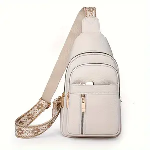 Women's 2026 Solid Color Quilted PU Leather Fanny Pack - Waterproof Waist Bag, Adjustable Crossbody Sling, Casual Zipper Chest Belt, Lightweight Daily Accessory, Mother's Day Gifts for Women