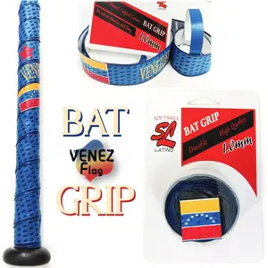 Venezuelan Flag Baseball Bat Grip Tape – 1.0mm Tacky Precut Wrap for Baseball & Softball Bats | All-Weather Polyurethane Handle Grip | Non-Slip Full Adhesive Bat Tape for Vibration Control