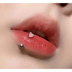 Love Lip Ring Titanium Steel Horseshoe Ring Lip Stud Earbone Stud Puncture Jewelry Spice Girl Sweet Cool Niche