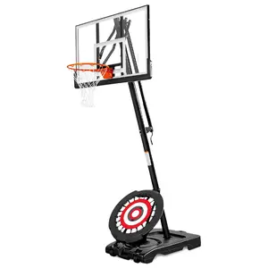 IE Sports Portable Basketball Hoop, Adjustable Height, 54" Backboard & Rebounder