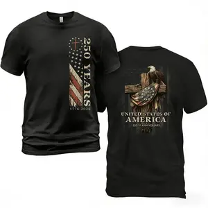 Patriotic Nautical Tee Celebrating 250 Years of Navy Service Featuring American Flag and Eagle Symbols Military Veteran Pride T-Shirt-DK.X