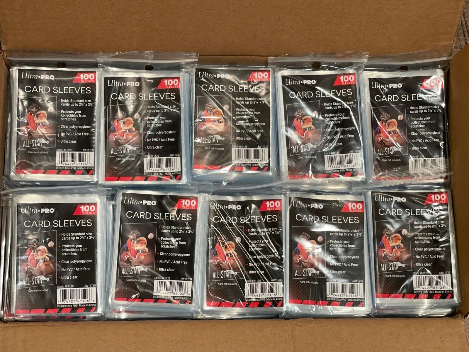 Ultra Pro Standard Size Soft Penny Sleeves CASE of 100 Packs, or 10,000 total
