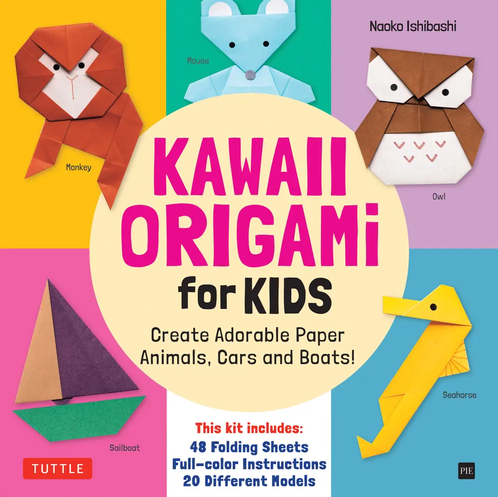 USED-Kawaii Origami Beginner Craft Kit for Kids (DIY Craft Kits): Create Adorable Paper Animals, Cars, Boats (48 Folding Sheets, Full-Color Instructions) by Naoko Ishibashi (Softcover, Literature & Art Book)