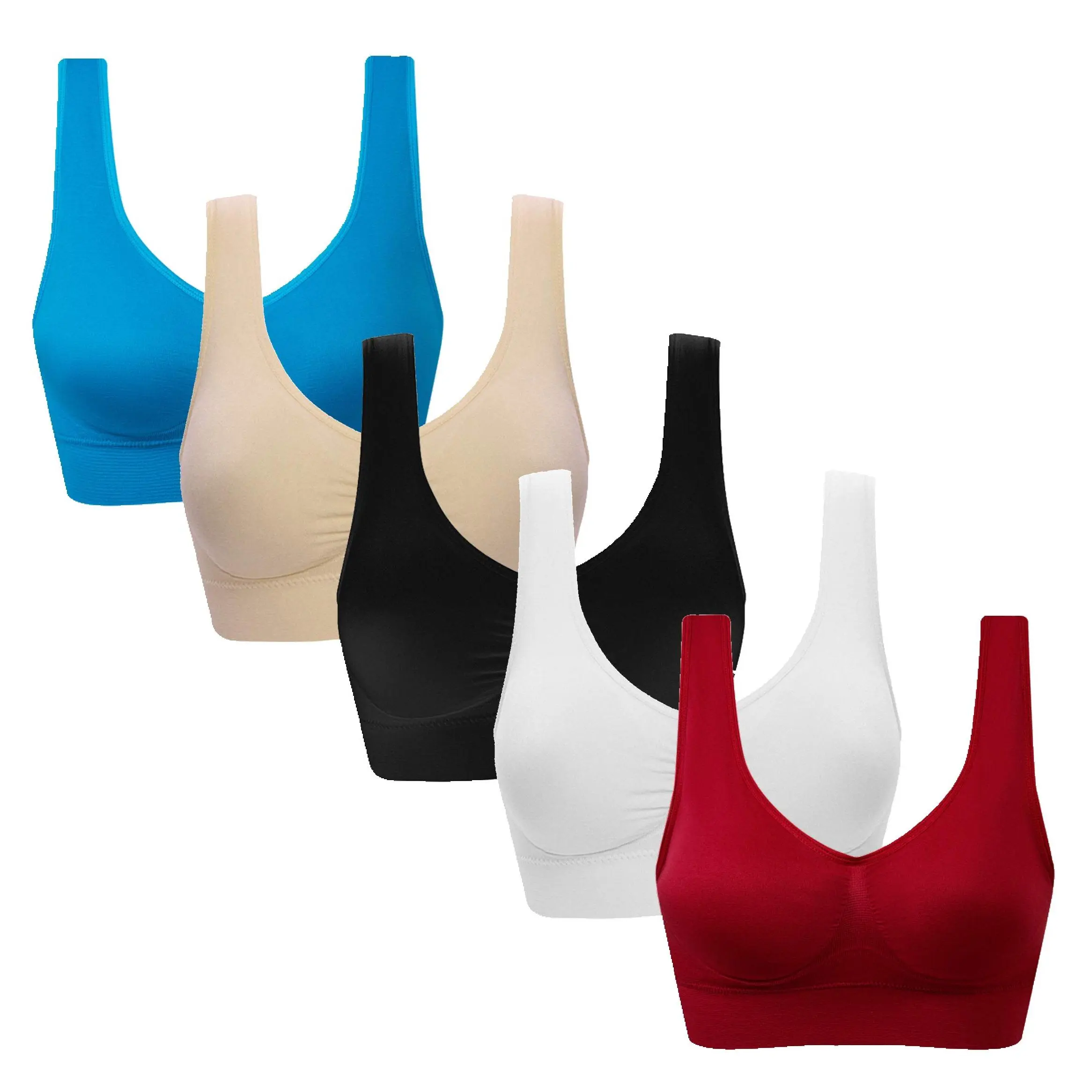 5 Pack: Black White Nude Aqua Merlo