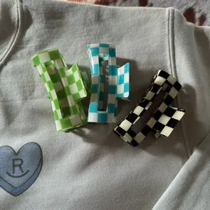 Checkered claw clip multicolor