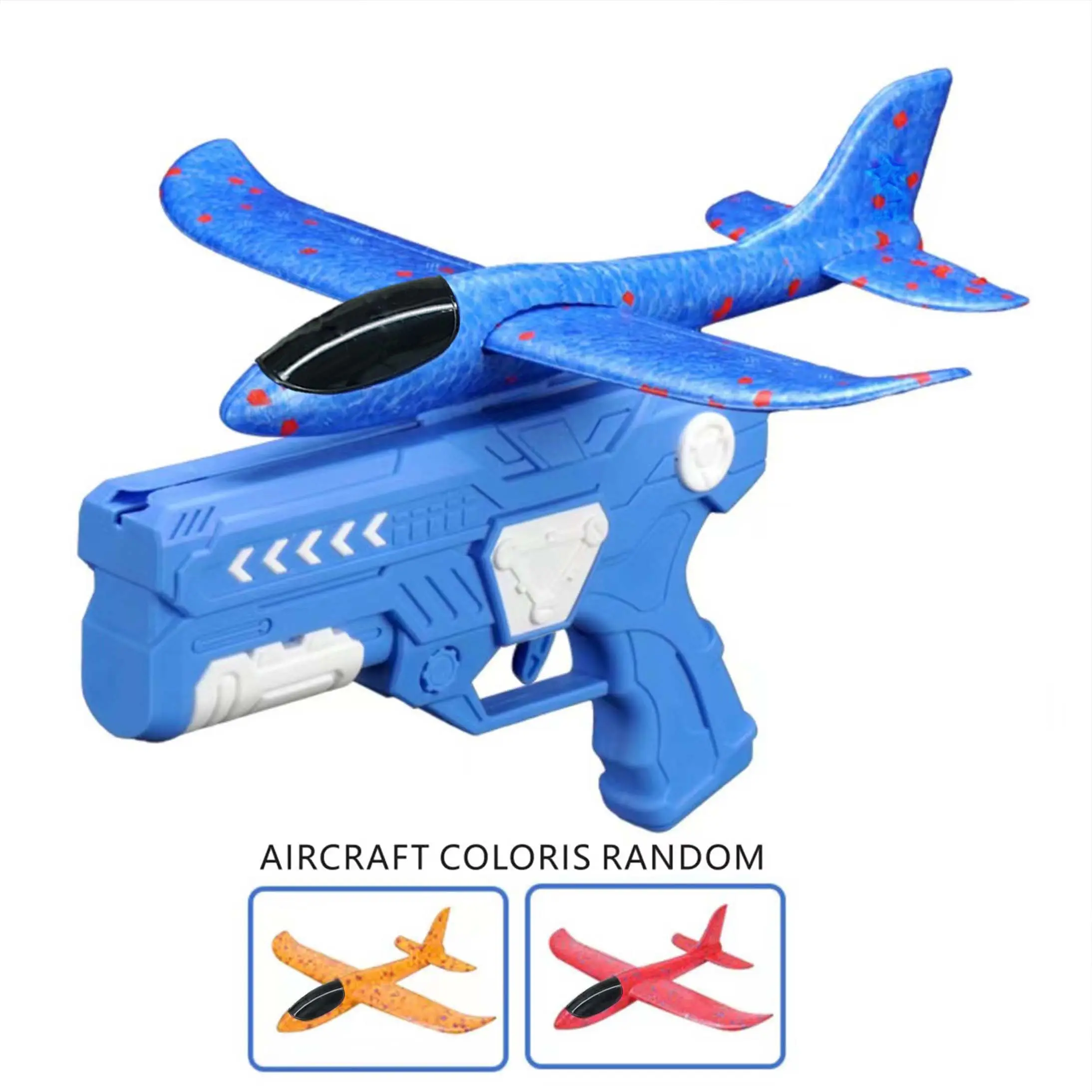 Colorful Durable Foam Glider Airplane Launcher Toy, 1 Set Outdoor Fun Handheld Hand-Throwing Airplane Toy, Outdoor Sports Toy for Kids, Birthday Gift for Boys & Girls