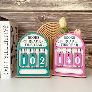 Reading Milestone Tracker – Annual Book Count Display for Bookshelf Decor, Visual Progress Log for Bibliophiles, Ritualistic Gift for Book Lovers, Cozy Library Vibe